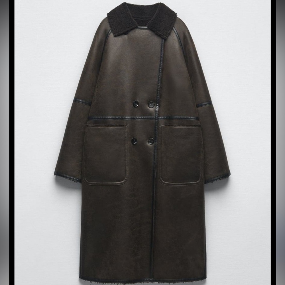 NWT - Zara Double Faced Reversible Coat
